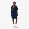 Vestido camisa fluido em mistura de linho