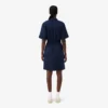 Vestido camisa fluido em mistura de linho