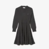 Vestido curto de lã sem costuras para mulher