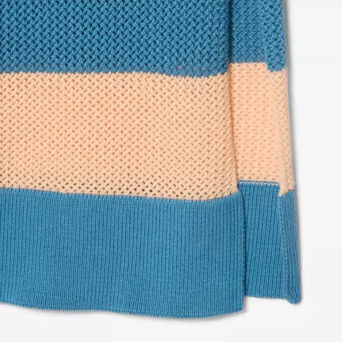 Vestido de algodão às riscas