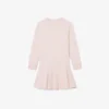 Vestido de malha polar de manga comprida para meninas