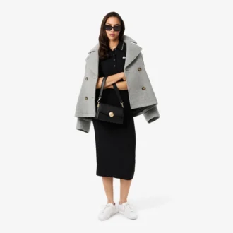Vestido de mulher com gola de Polo Diamanta Crocodile e corte justo
