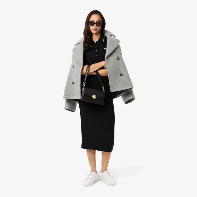 Vestido de mulher com gola de Polo Diamanta Crocodile e corte justo