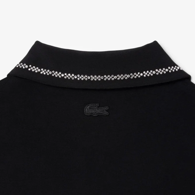 Vestido de mulher com gola de Polo Diamanta Crocodile e corte justo