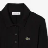 Vestido de mulher com gola polo em algodão canelado e corte justo