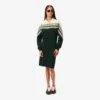 Vestido de piqué de corte justo para mulher, fabricado em França