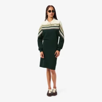 Vestido de piqué de corte justo para mulher, fabricado em França