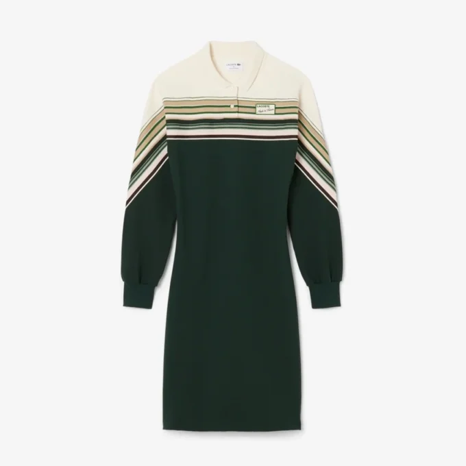 Vestido de piqué de corte justo para mulher, fabricado em França
