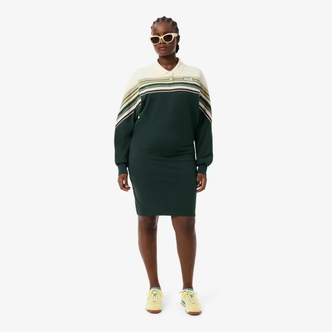 Vestido de piqué de corte justo para mulher, fabricado em França