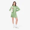 Vestido de polo de cetim plissado
