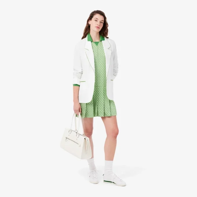 Vestido de polo de cetim plissado