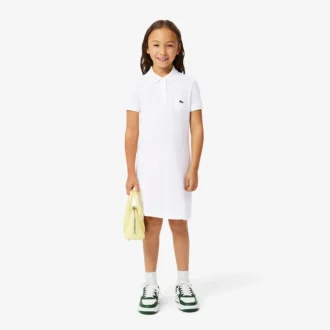 Vestido de polo em piqué para criança