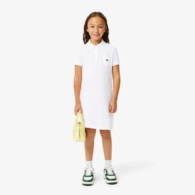 Vestido de polo em piqué para criança