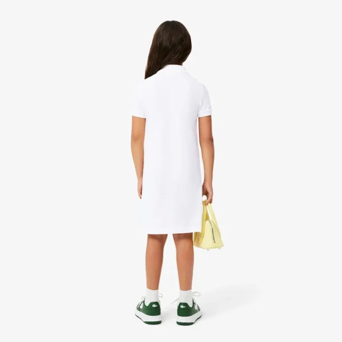 Vestido de polo em piqué para criança