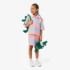 Vestido de polo sem mangas às riscas em malha Piqua