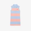 Vestido de polo sem mangas às riscas em malha Piqua
