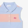 Vestido de polo sem mangas às riscas em malha Piqua