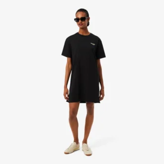 Vestido de T-shirt de algodão oversized