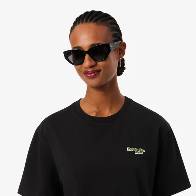Vestido de T-shirt de algodão oversized