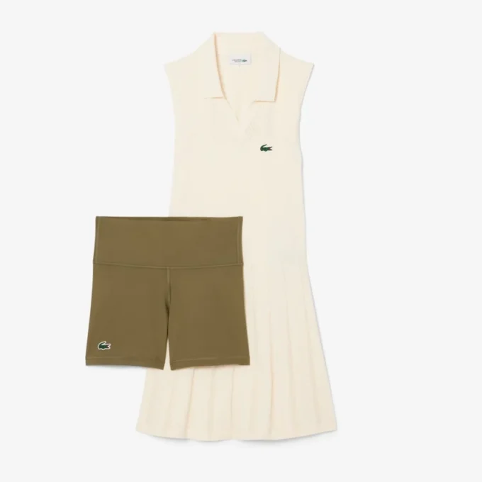 Vestido e calções de ténis elásticos para mulher