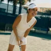 Vestido e calções de ténis elásticos para mulher