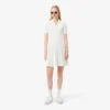 Vestido feminino com gola polo plissada