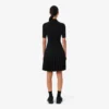 Vestido feminino com gola polo plissada