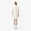 Vestido feminino com gola polo plissada