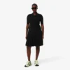 Vestido feminino com gola polo plissada