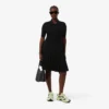 Vestido feminino com gola polo plissada