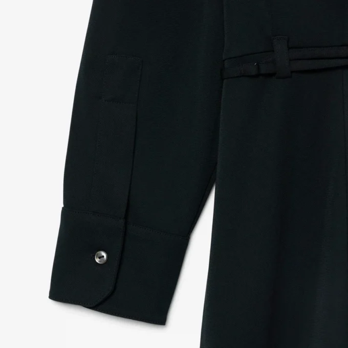 Vestido longo polo plissado da passerelle