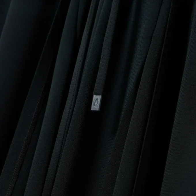Vestido longo polo plissado da passerelle