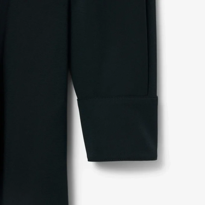 Vestido longo polo plissado da passerelle