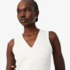 Vestido longo sem mangas com pregas
