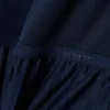 Vestido longo sem mangas com pregas