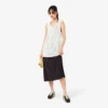 Vestido maxi com alças e costas abertas
