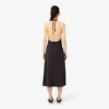 Vestido maxi com alças e costas abertas