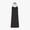 Vestido maxi com alças e costas abertas