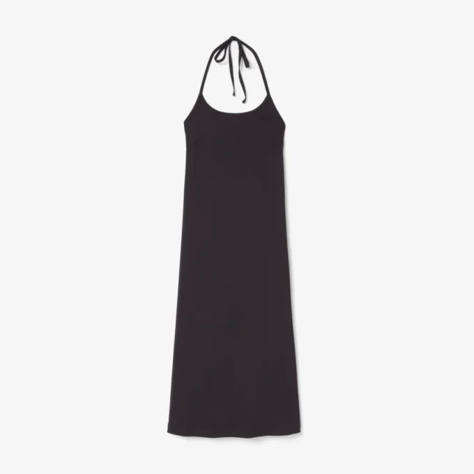 Vestido maxi com alças e costas abertas