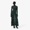 Vestido Maxi com Gola Polo e Ponto de Malha da Passarela