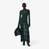 Vestido Maxi com Gola Polo e Ponto de Malha da Passarela