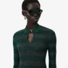Vestido Maxi com Gola Polo e Ponto de Malha da Passarela
