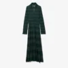 Vestido Maxi com Gola Polo e Ponto de Malha da Passarela
