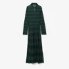 Vestido Maxi com Gola Polo e Ponto de Malha da Passarela