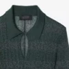 Vestido Maxi com Gola Polo e Ponto de Malha da Passarela