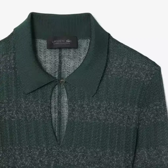 Vestido Maxi com Gola Polo e Ponto de Malha da Passarela