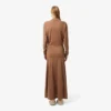 Vestido Maxi de Seda com Gola Polo Runway