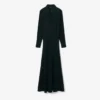 Vestido Maxi de Seda com Gola Polo Runway