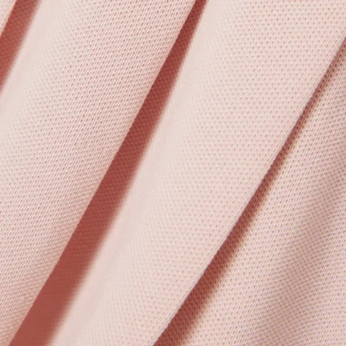 Vestido polo com saia plissada em piqué