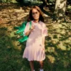 Vestido polo com saia plissada em piqué